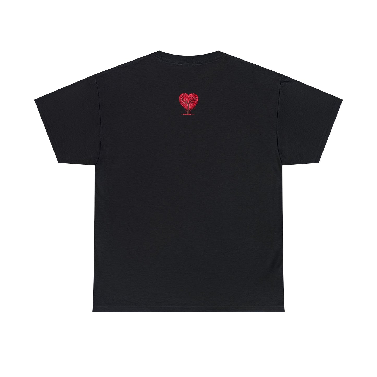 Unisex Heavy Cotton Tee with Tree Hearts