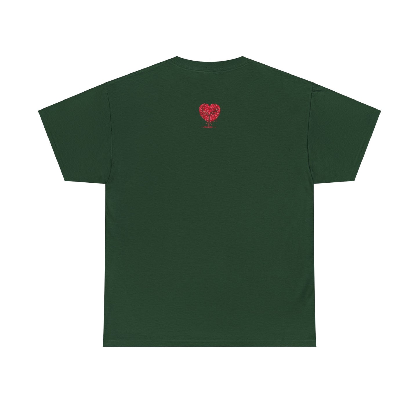 Unisex Heavy Cotton Tee with Tree Hearts