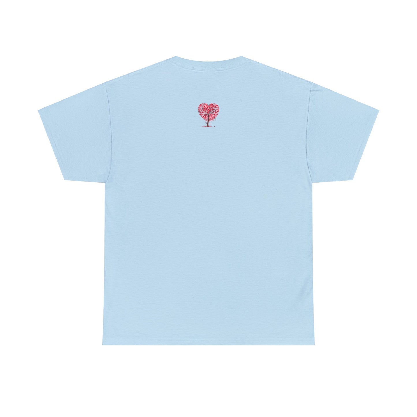 Unisex Heavy Cotton Tee with Tree Hearts