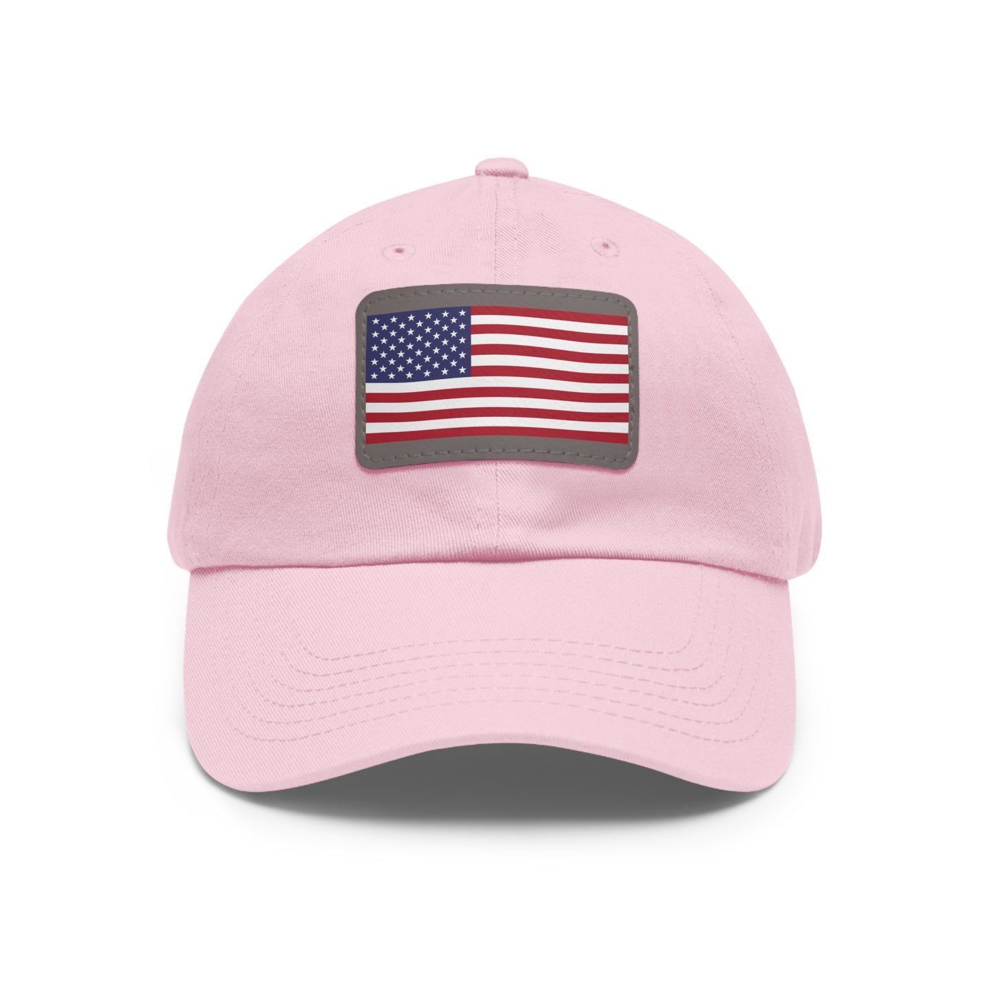 Hat / Cap with Leather Patch (Rectangle) USA Flag