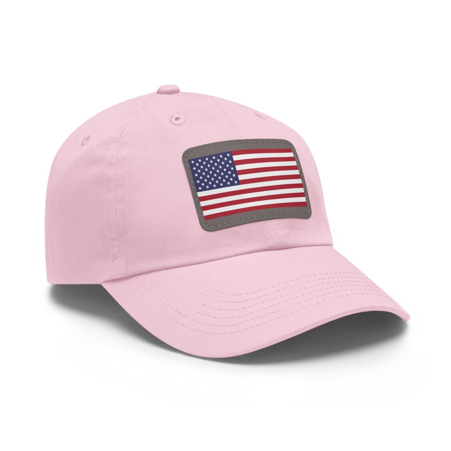 Hat / Cap with Leather Patch (Rectangle) USA Flag