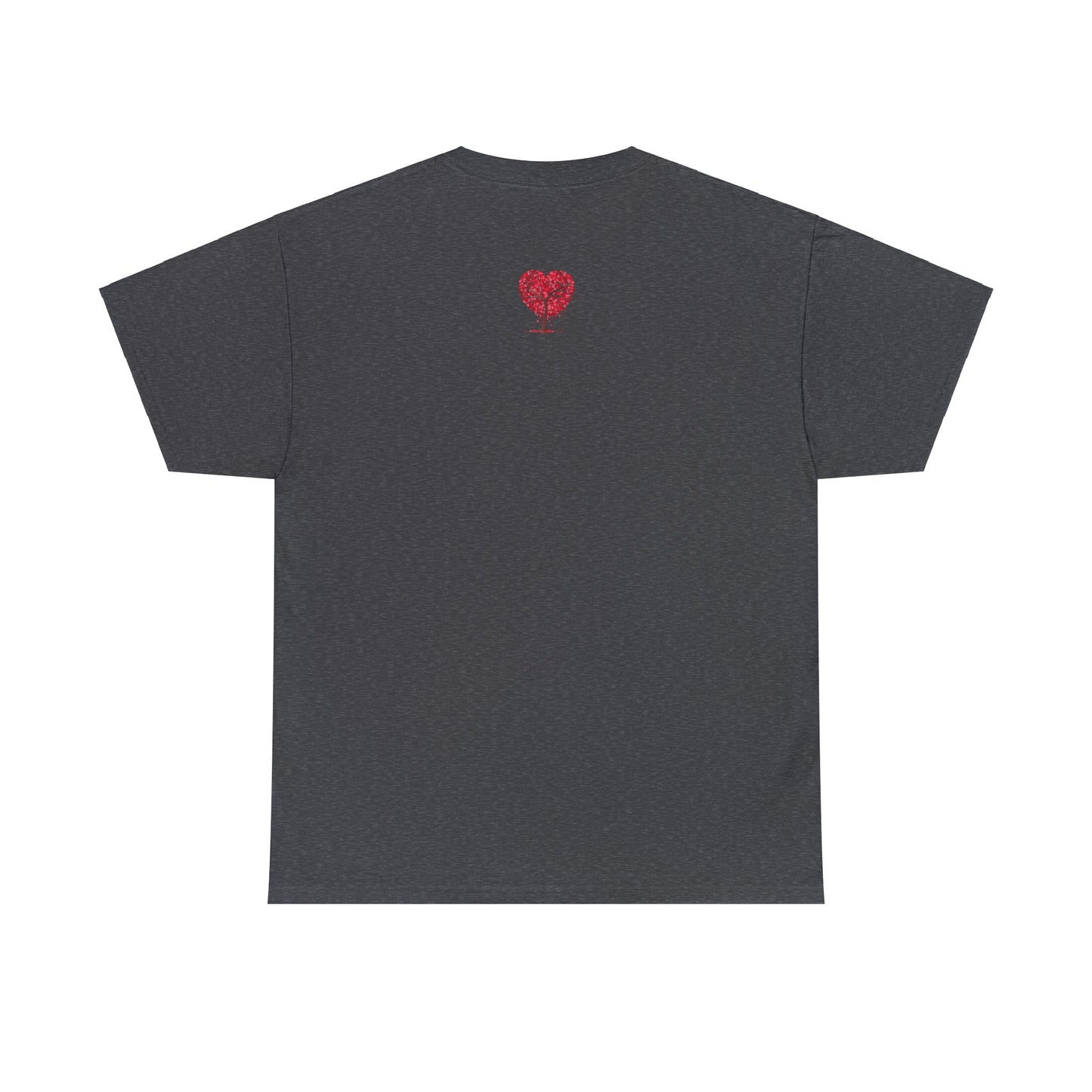 Unisex Heavy Cotton Tee with Tree Hearts