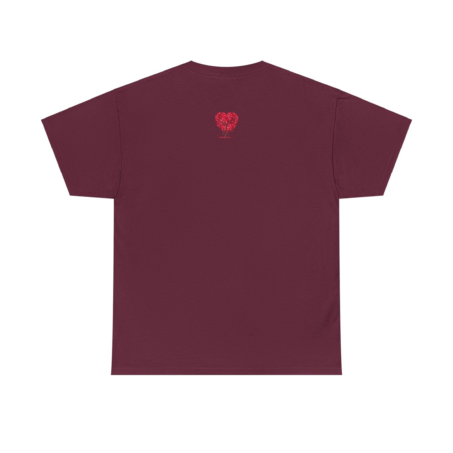 Unisex Heavy Cotton Tee with Tree Hearts