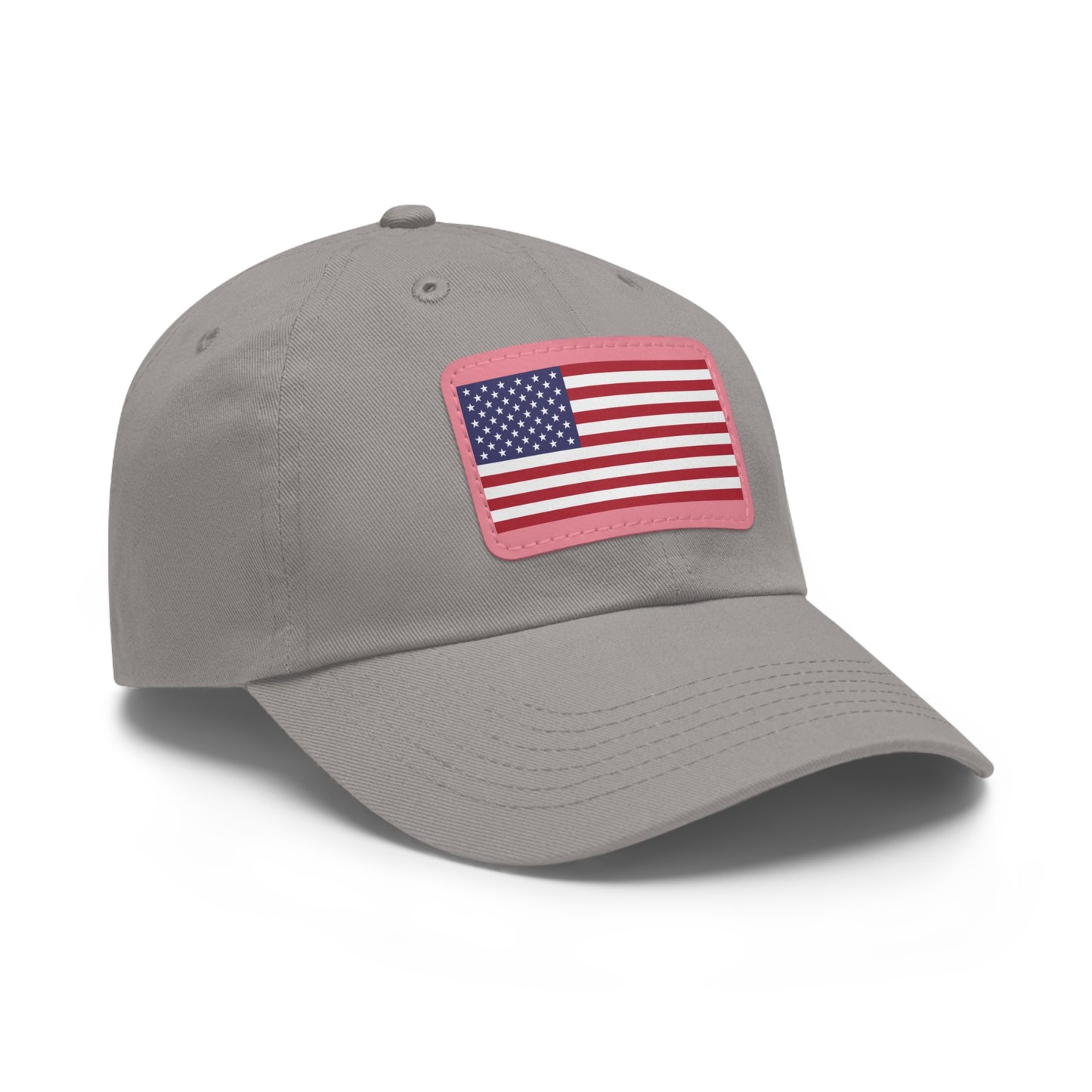 Hat / Cap with Leather Patch (Rectangle) USA Flag