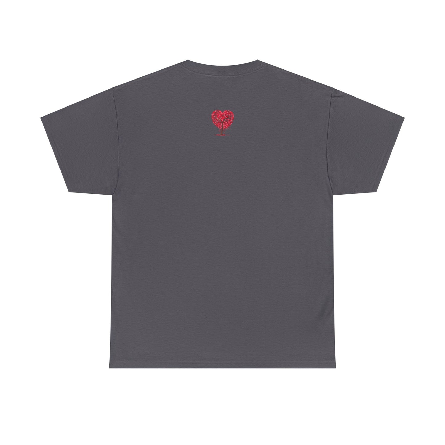 Unisex Heavy Cotton Tee with Tree Hearts