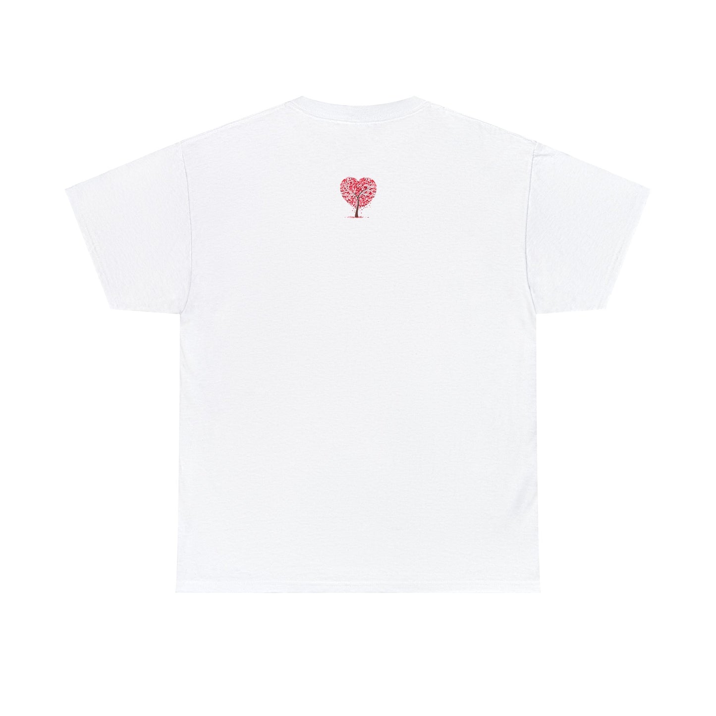 Unisex Heavy Cotton Tee with Tree Hearts