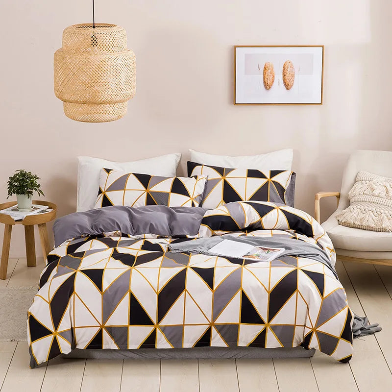 Modern Geometric Pattern Duvet Cover Sets