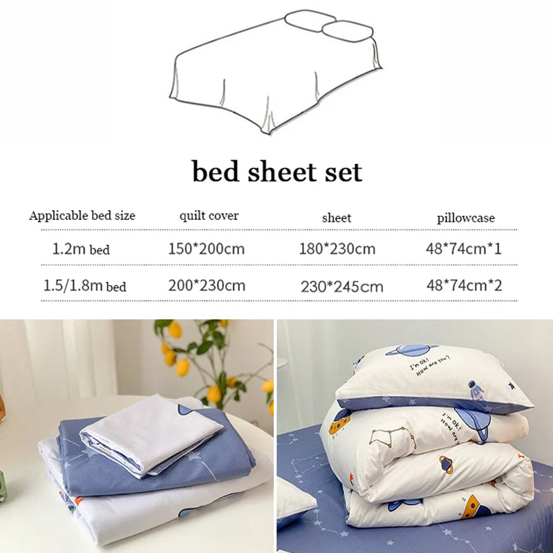 Space Astronaut Pure Cotton Duvet Cover Sets
