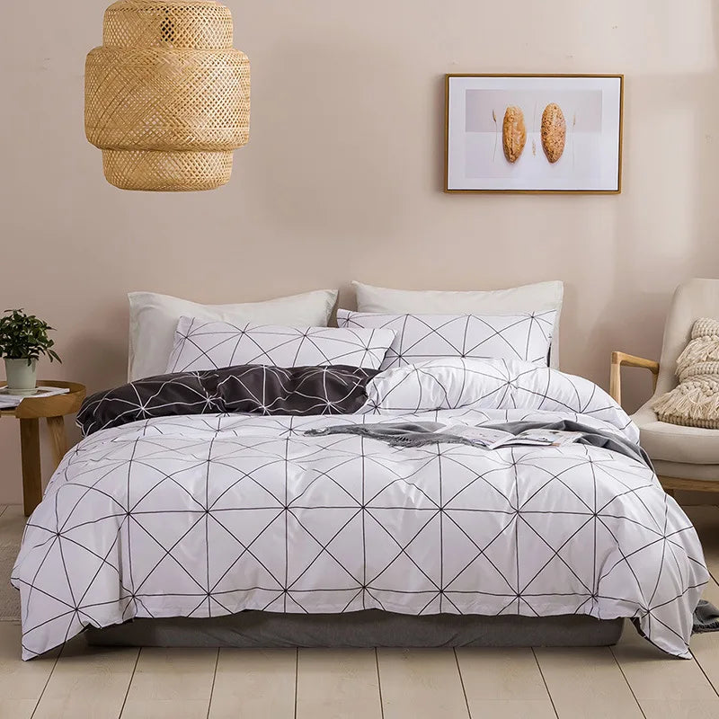 Modern Geometric Pattern Duvet Cover Sets