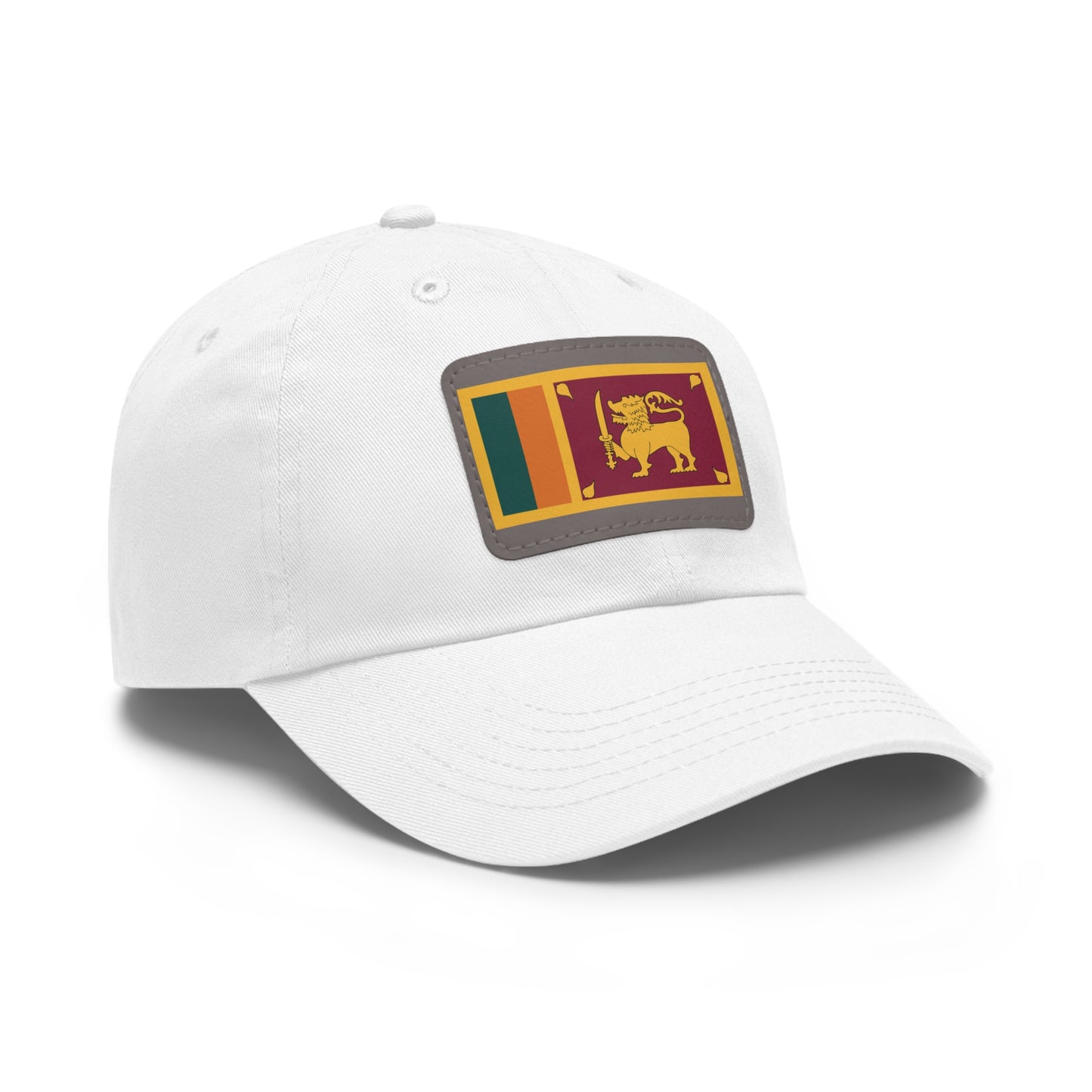 Hat / Cap with Leather Patch (Rectangle) Sri lanka Flag