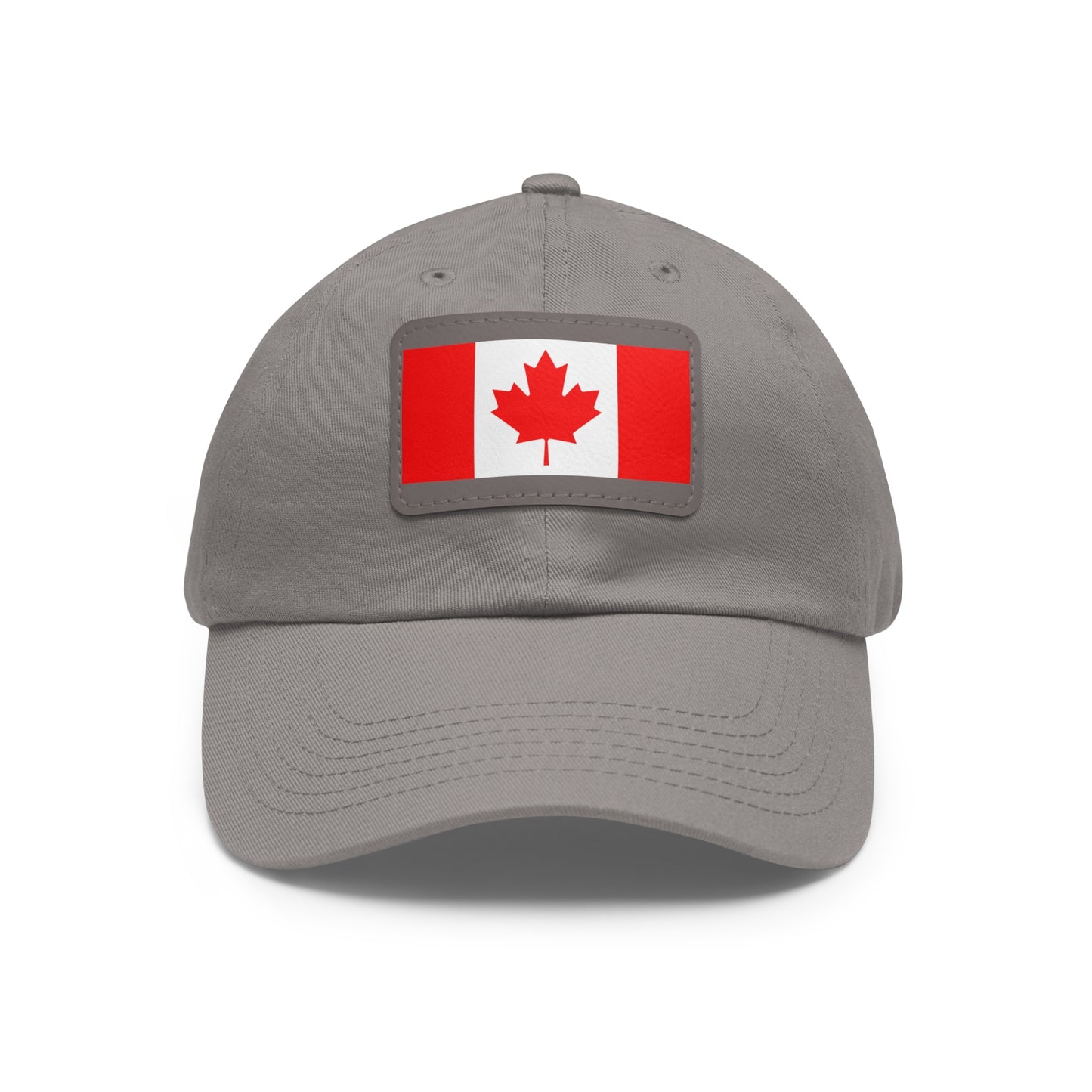 Hat / Cap with Leather Patch (Rectangle) Canada Flag