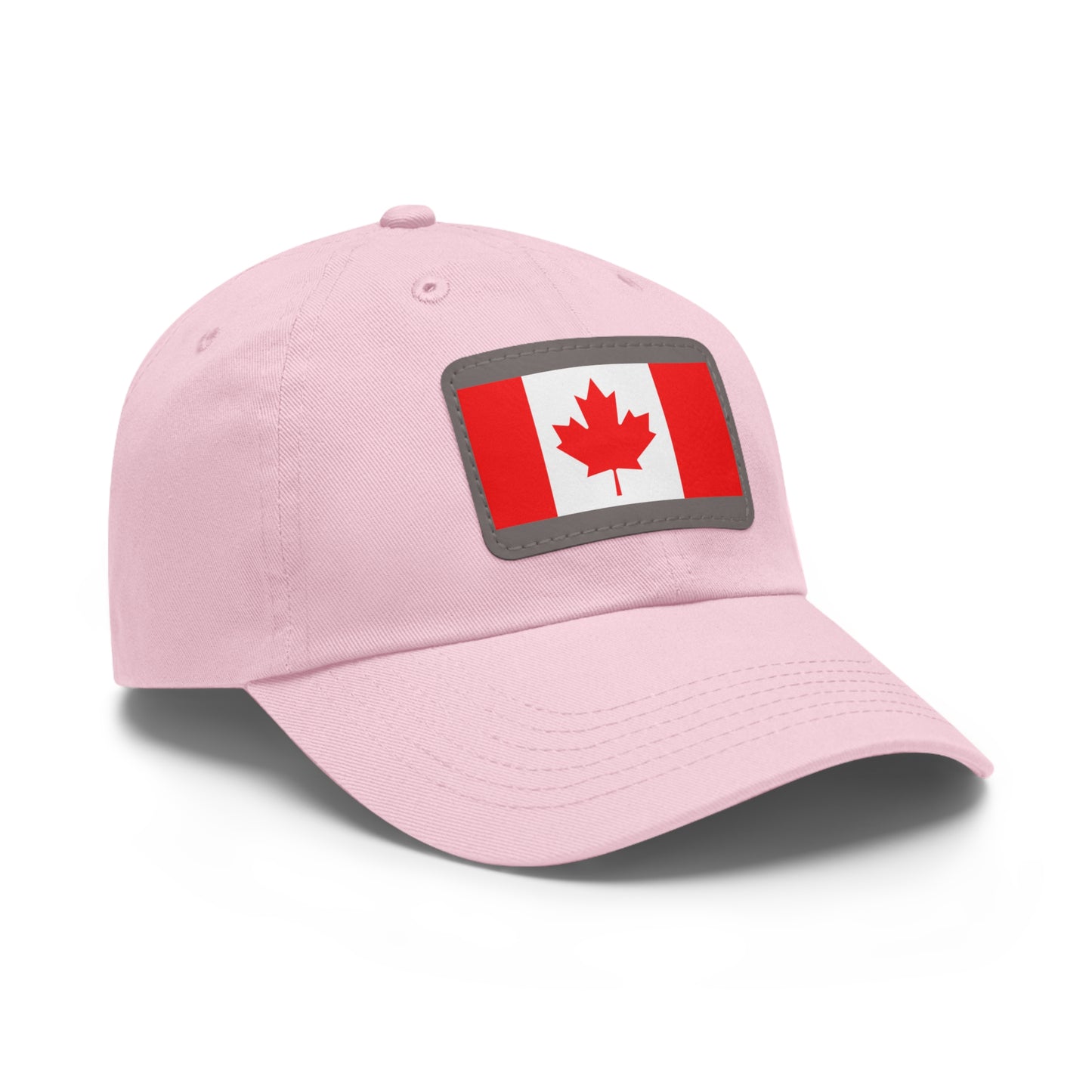 Hat / Cap with Leather Patch (Rectangle) Canada Flag