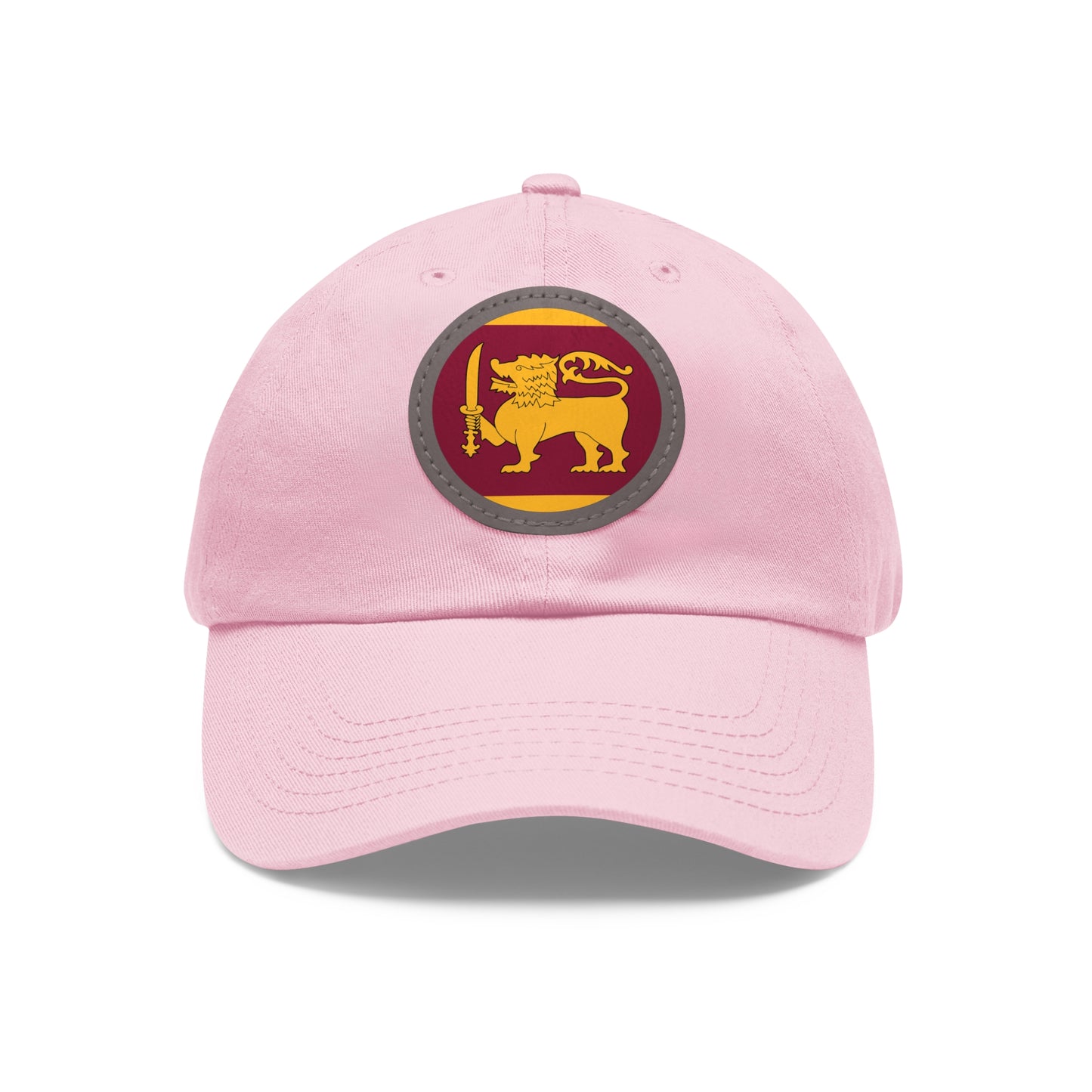 Hat / Cap with Leather Patch (Round) Sri Lanka Flag