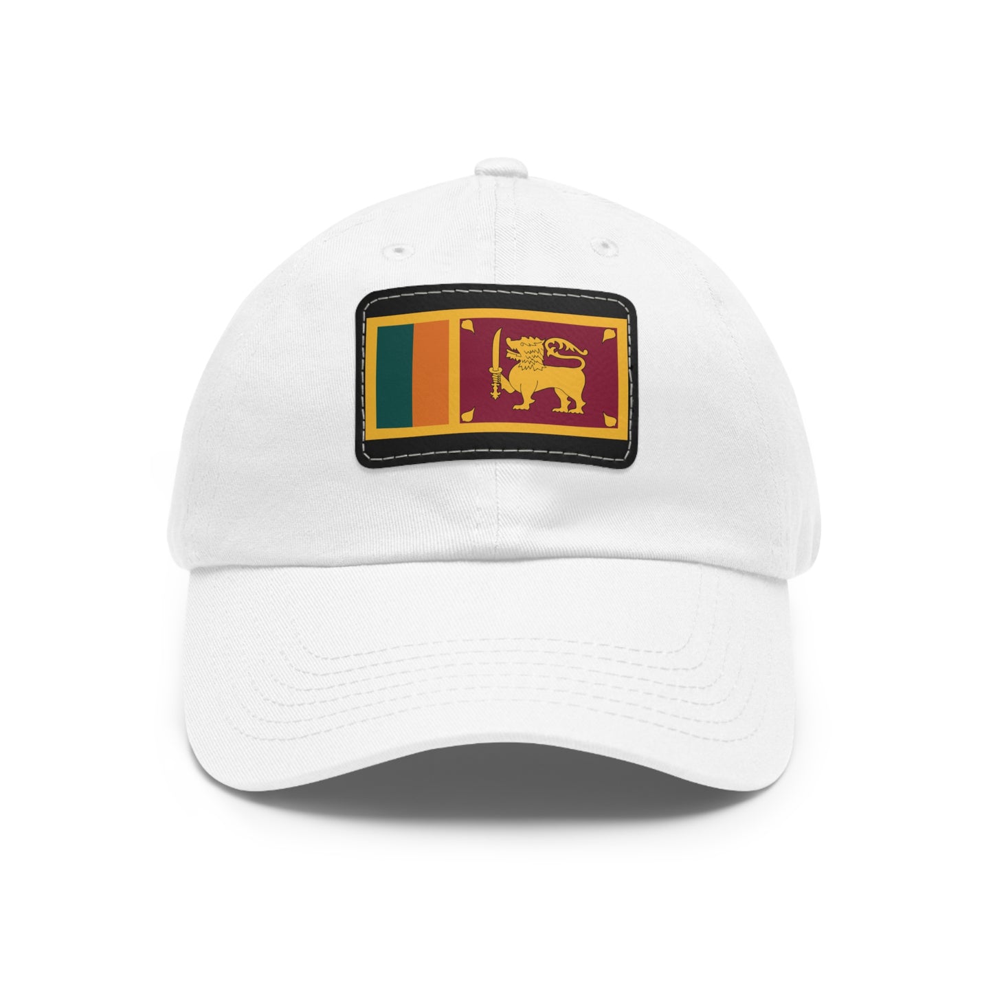 Hat / Cap with Leather Patch (Rectangle) Sri lanka Flag