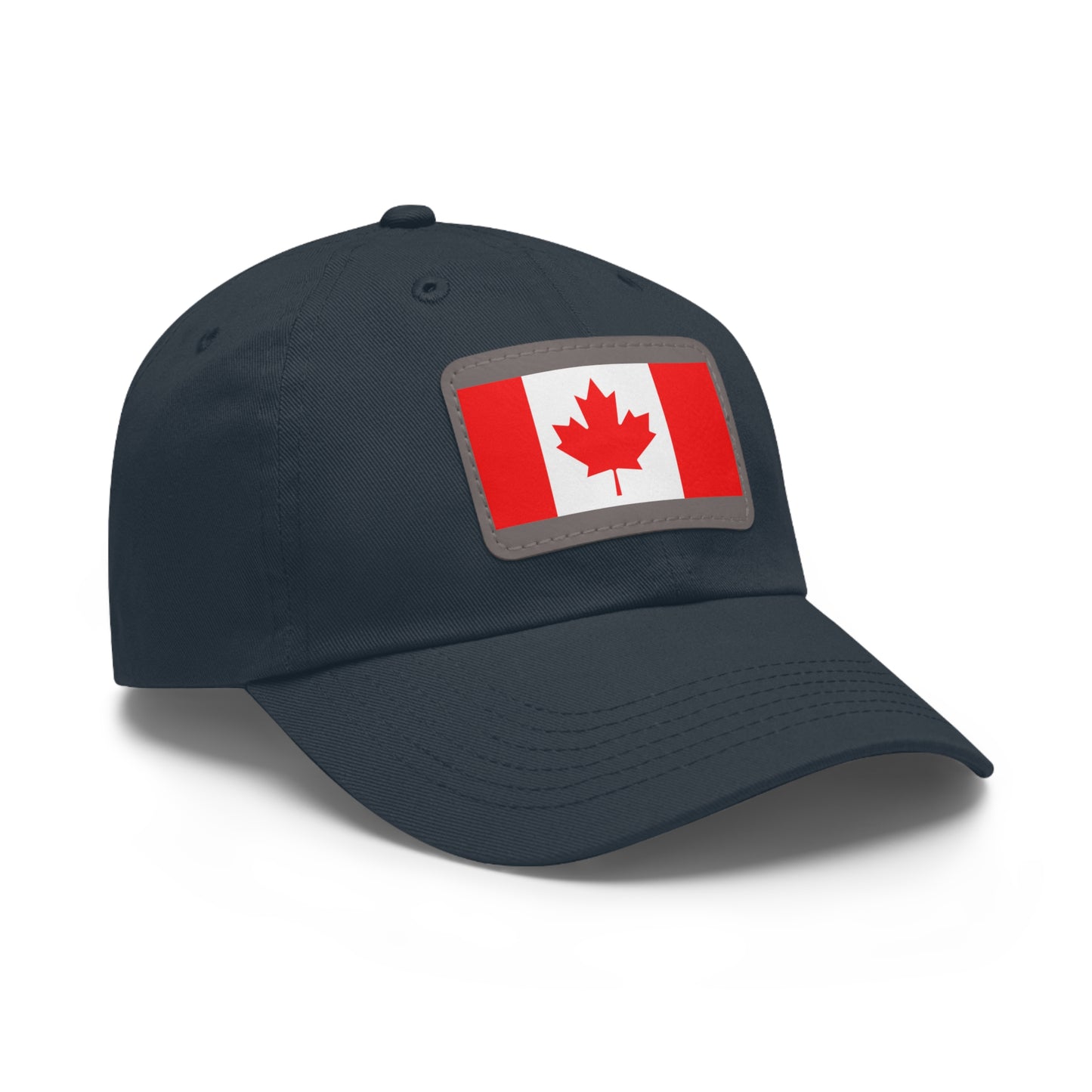 Hat / Cap with Leather Patch (Rectangle) Canada Flag