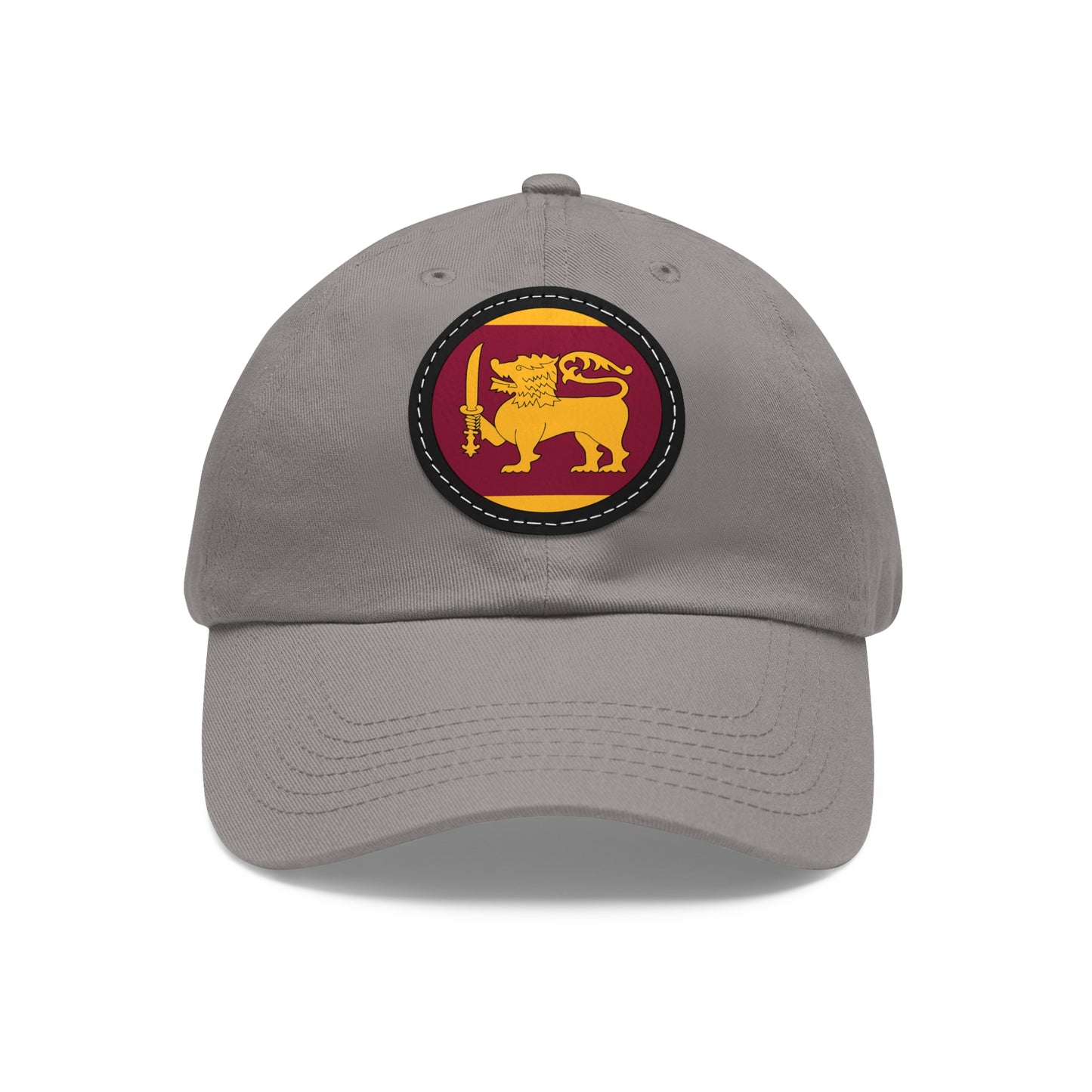 Hat / Cap with Leather Patch (Round) Sri Lanka Flag