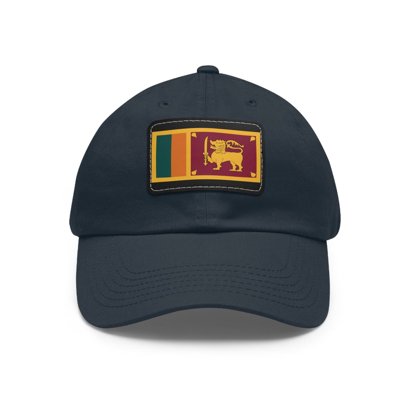 Hat / Cap with Leather Patch (Rectangle) Sri lanka Flag