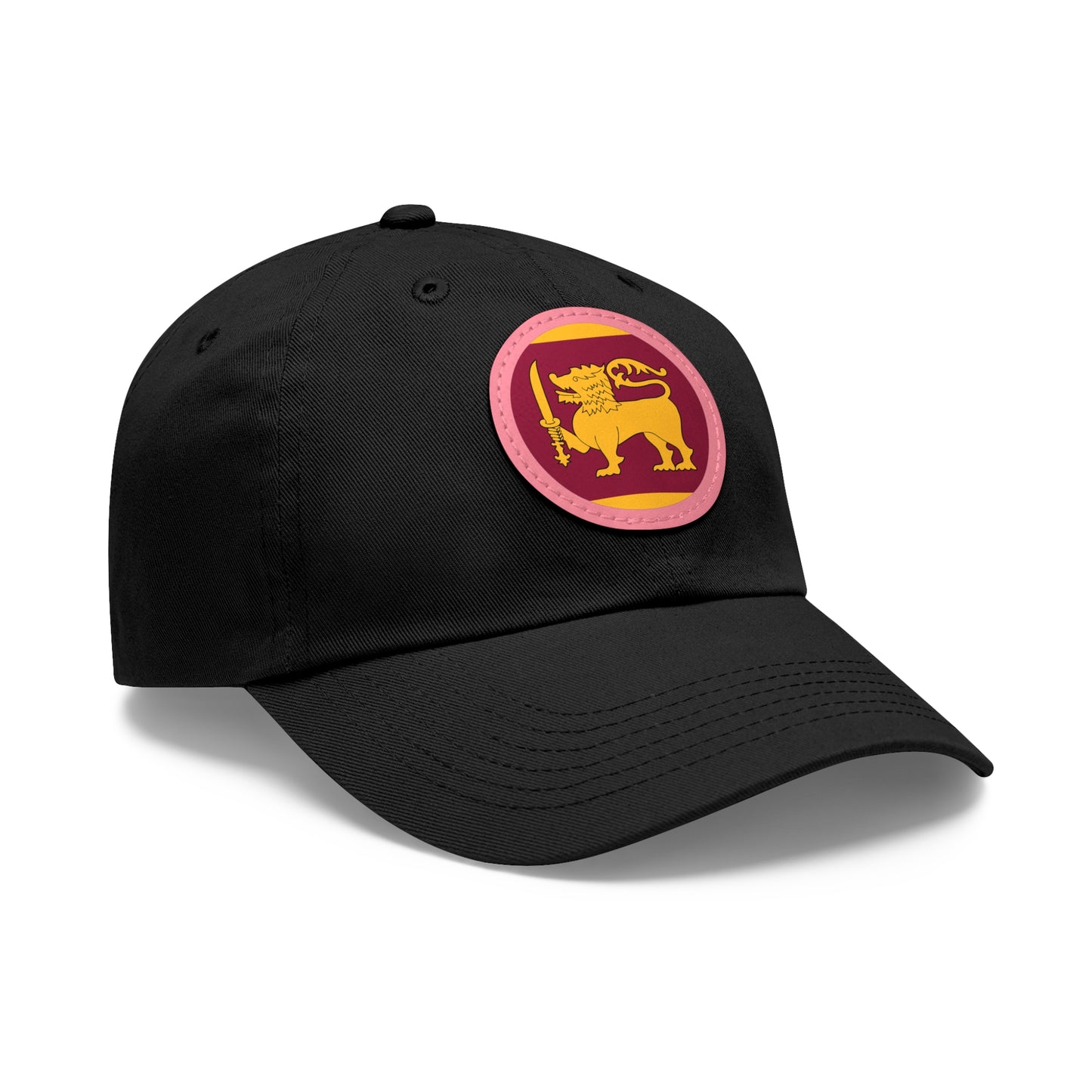 Hat / Cap with Leather Patch (Round) Sri Lanka Flag