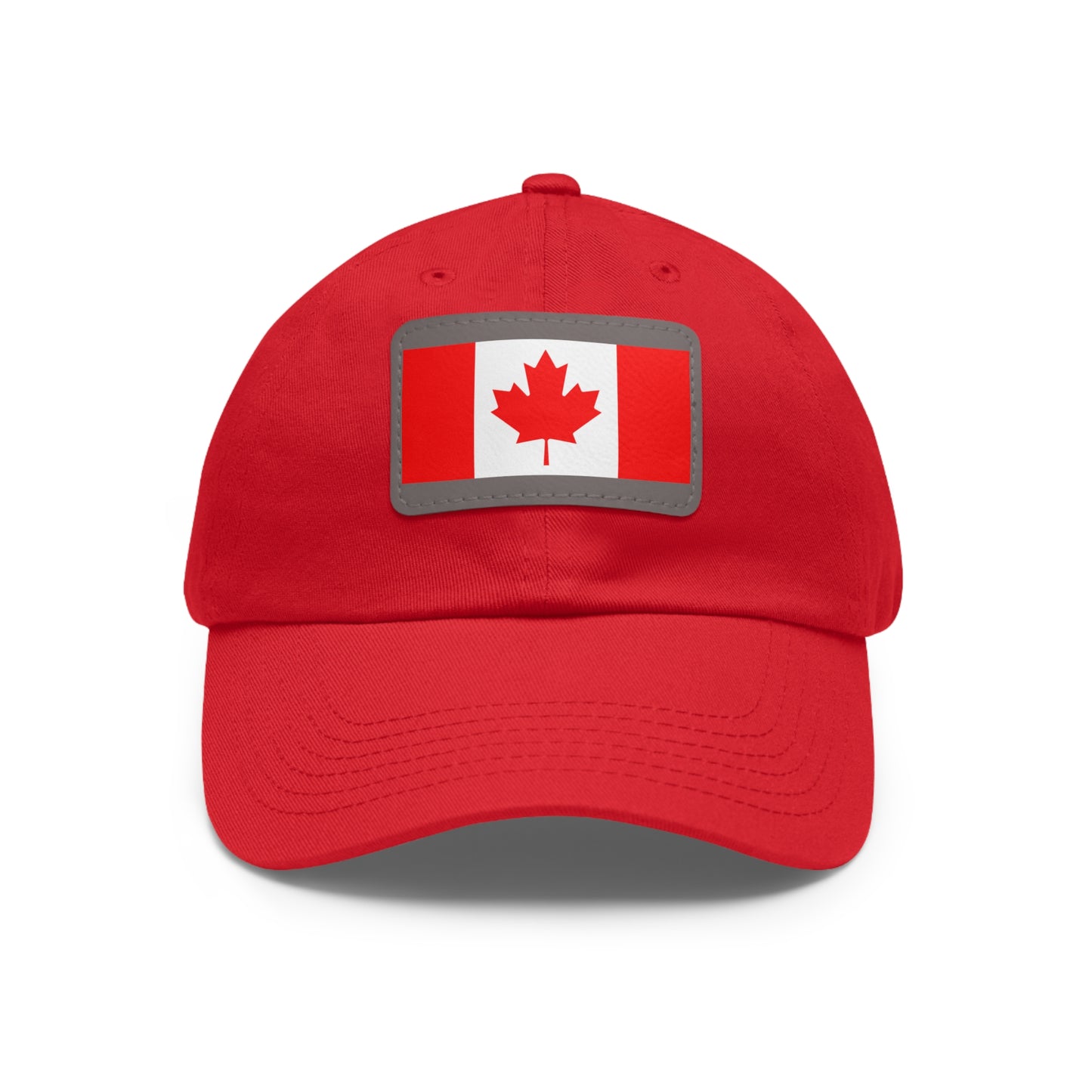 Hat / Cap with Leather Patch (Rectangle) Canada Flag