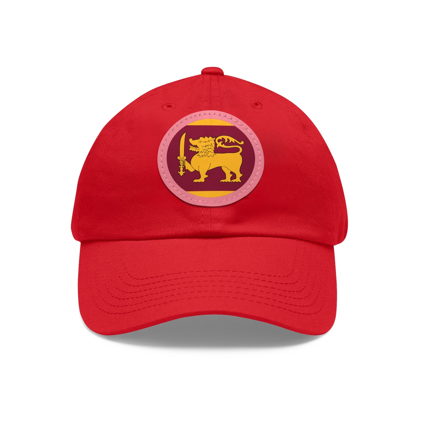 Hat / Cap with Leather Patch (Round) Sri Lanka Flag