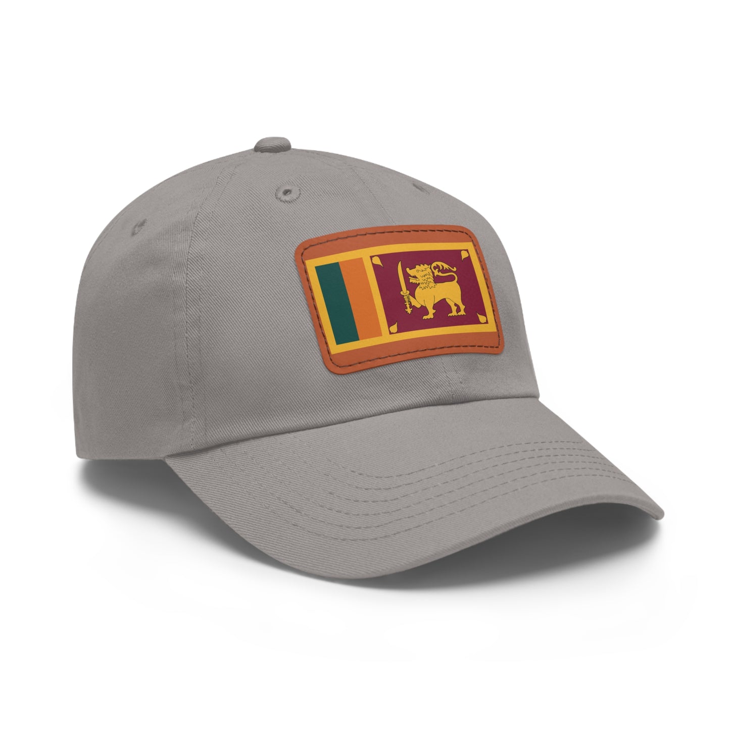 Hat / Cap with Leather Patch (Rectangle) Sri lanka Flag