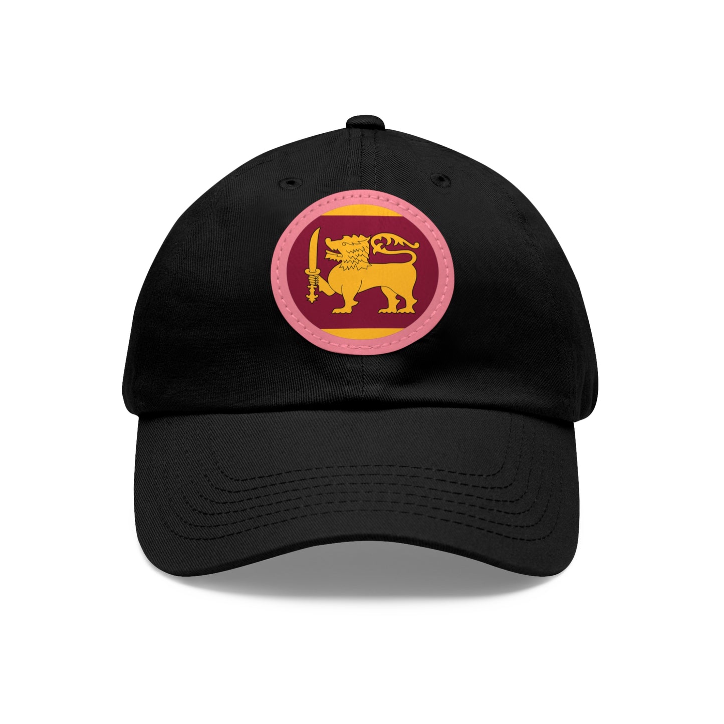 Hat / Cap with Leather Patch (Round) Sri Lanka Flag