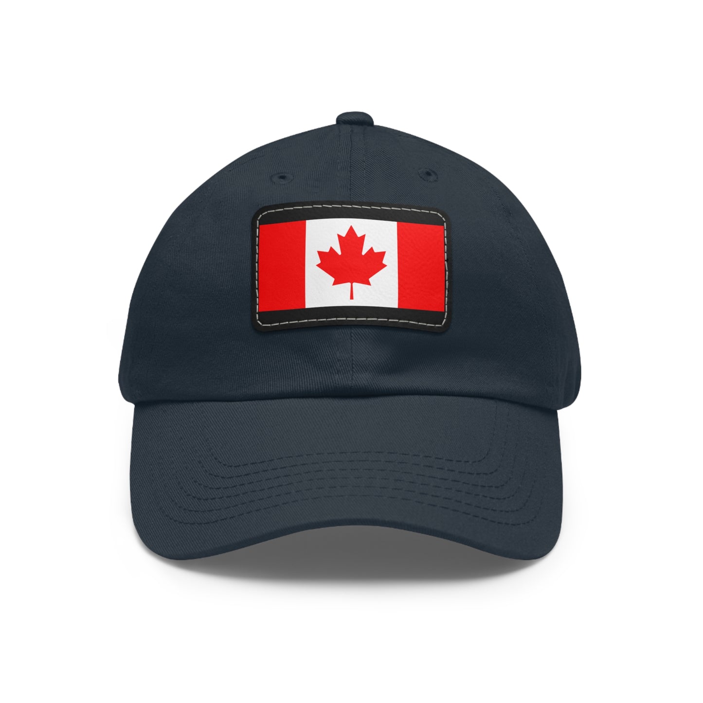 Hat / Cap with Leather Patch (Rectangle) Canada Flag