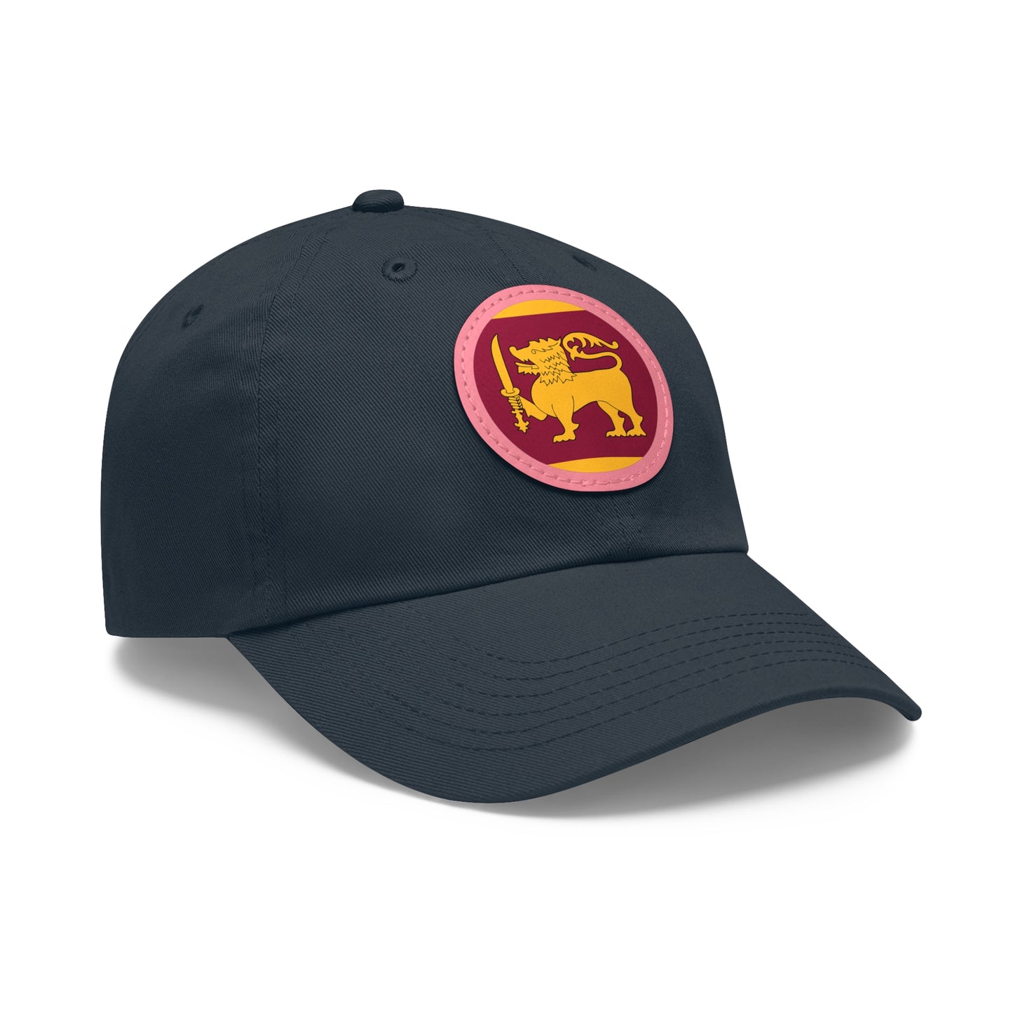 Hat / Cap with Leather Patch (Round) Sri Lanka Flag