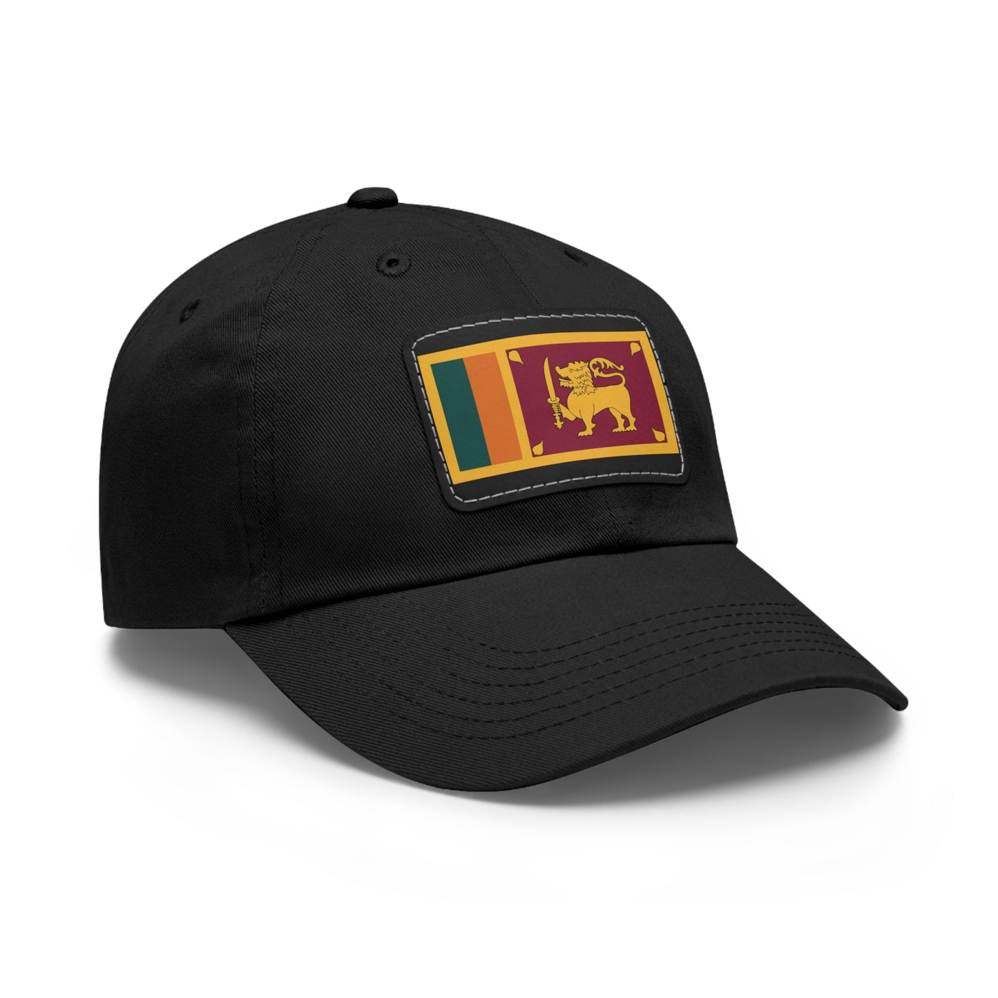 Hat / Cap with Leather Patch (Rectangle) Sri lanka Flag