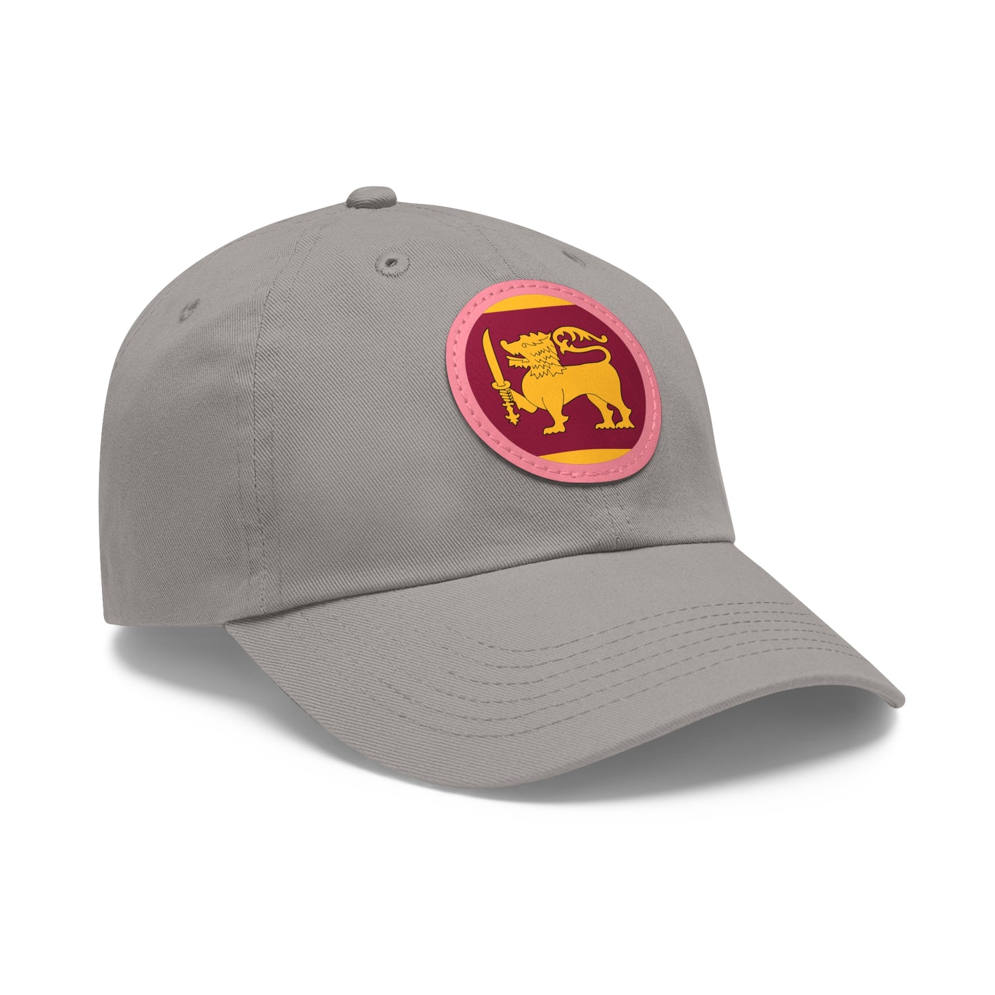 Hat / Cap with Leather Patch (Round) Sri Lanka Flag