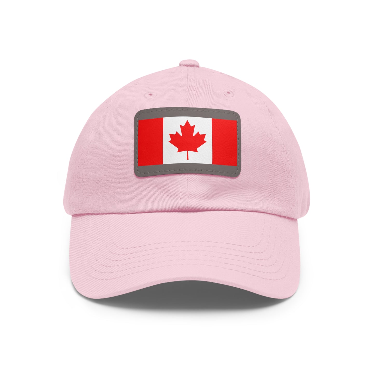 Hat / Cap with Leather Patch (Rectangle) Canada Flag