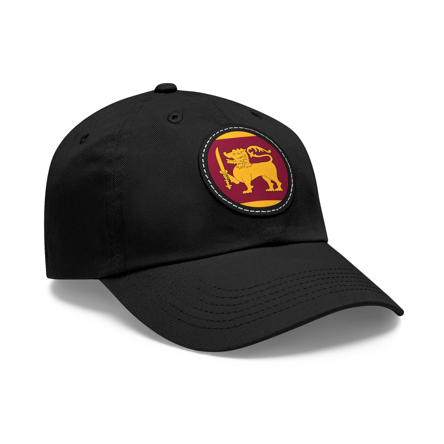 Hat / Cap with Leather Patch (Round) Sri Lanka Flag