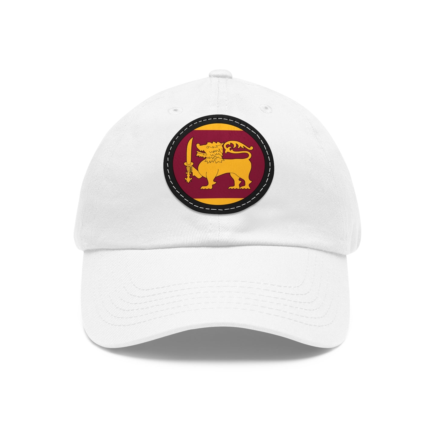 Hat / Cap with Leather Patch (Round) Sri Lanka Flag