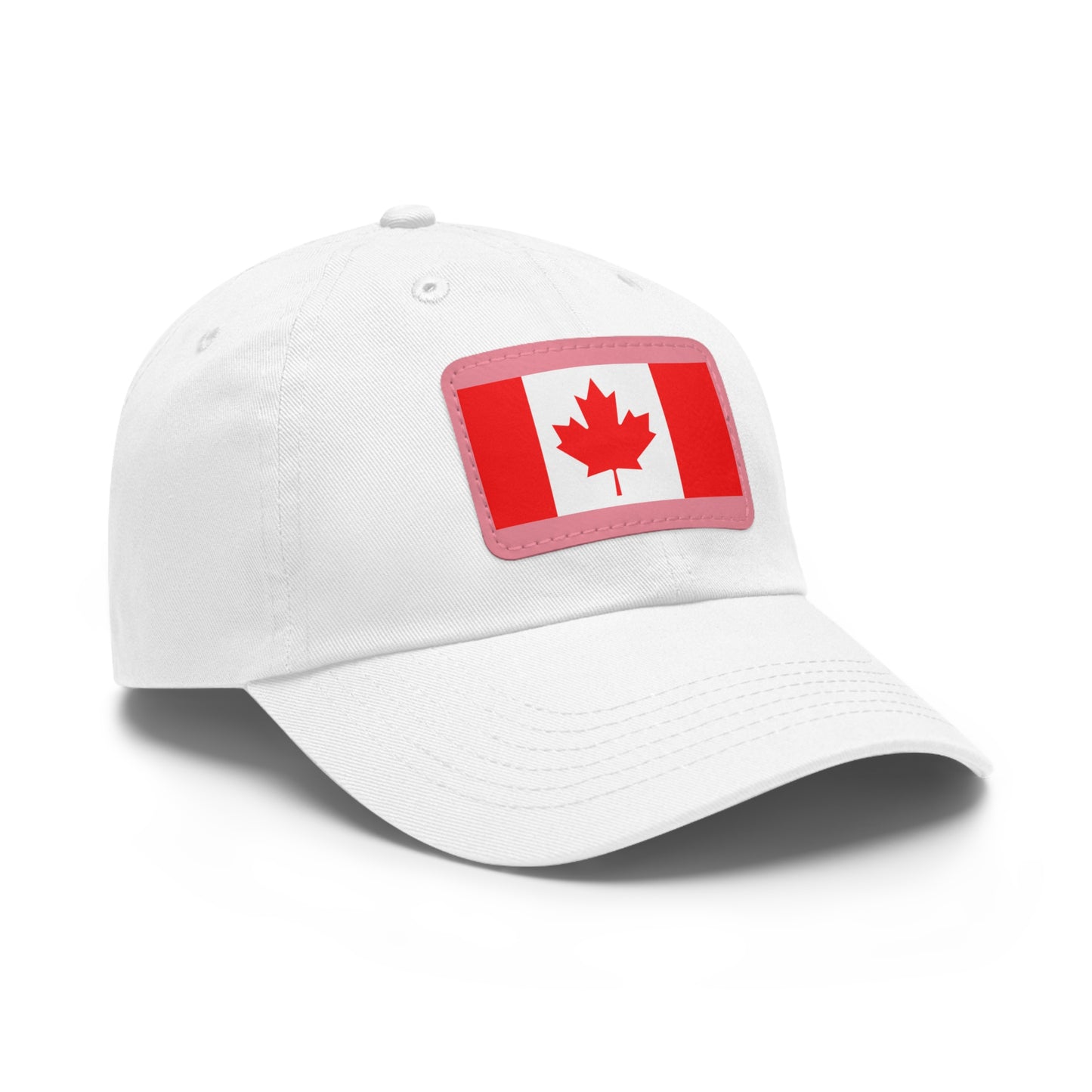 Hat / Cap with Leather Patch (Rectangle) Canada Flag