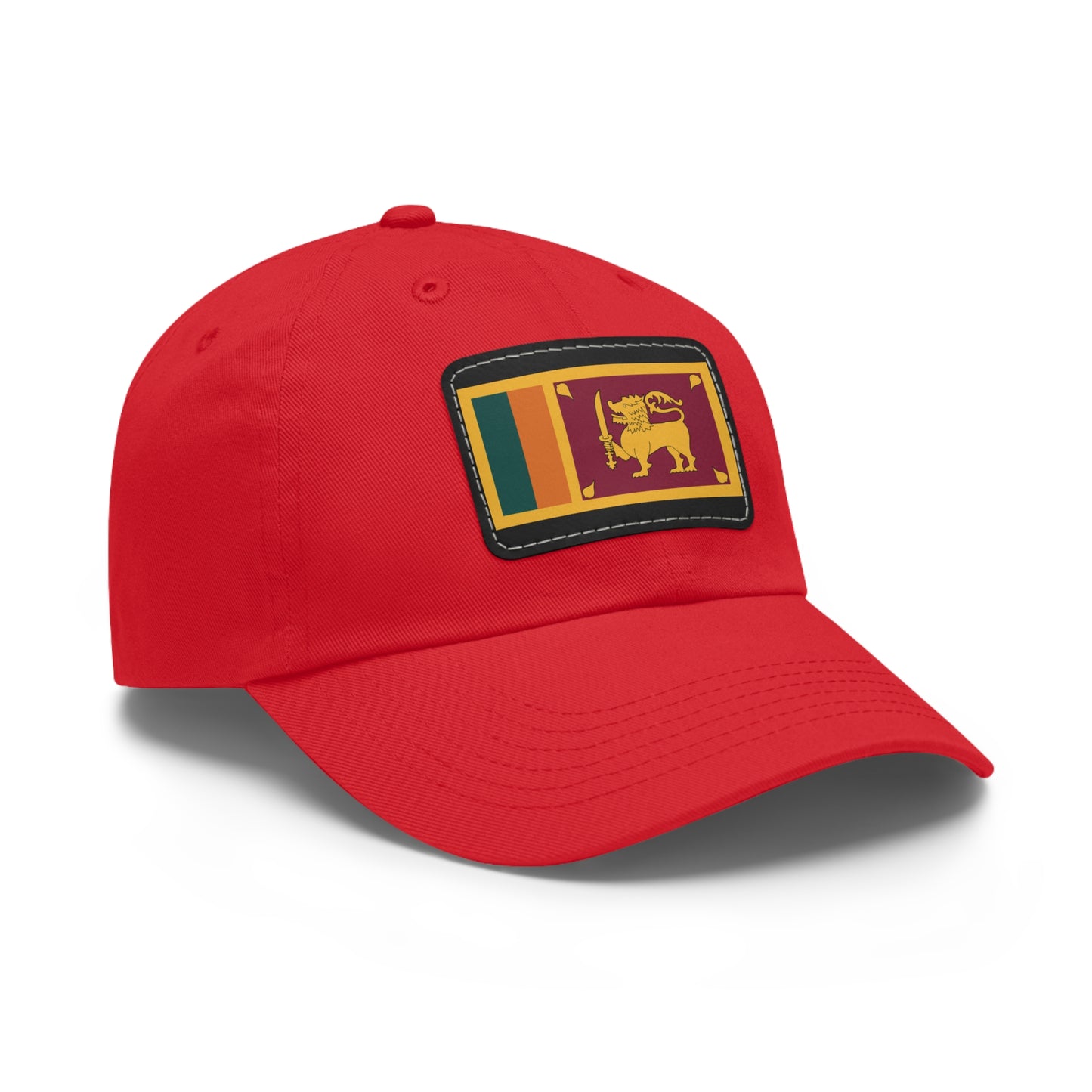 Hat / Cap with Leather Patch (Rectangle) Sri lanka Flag