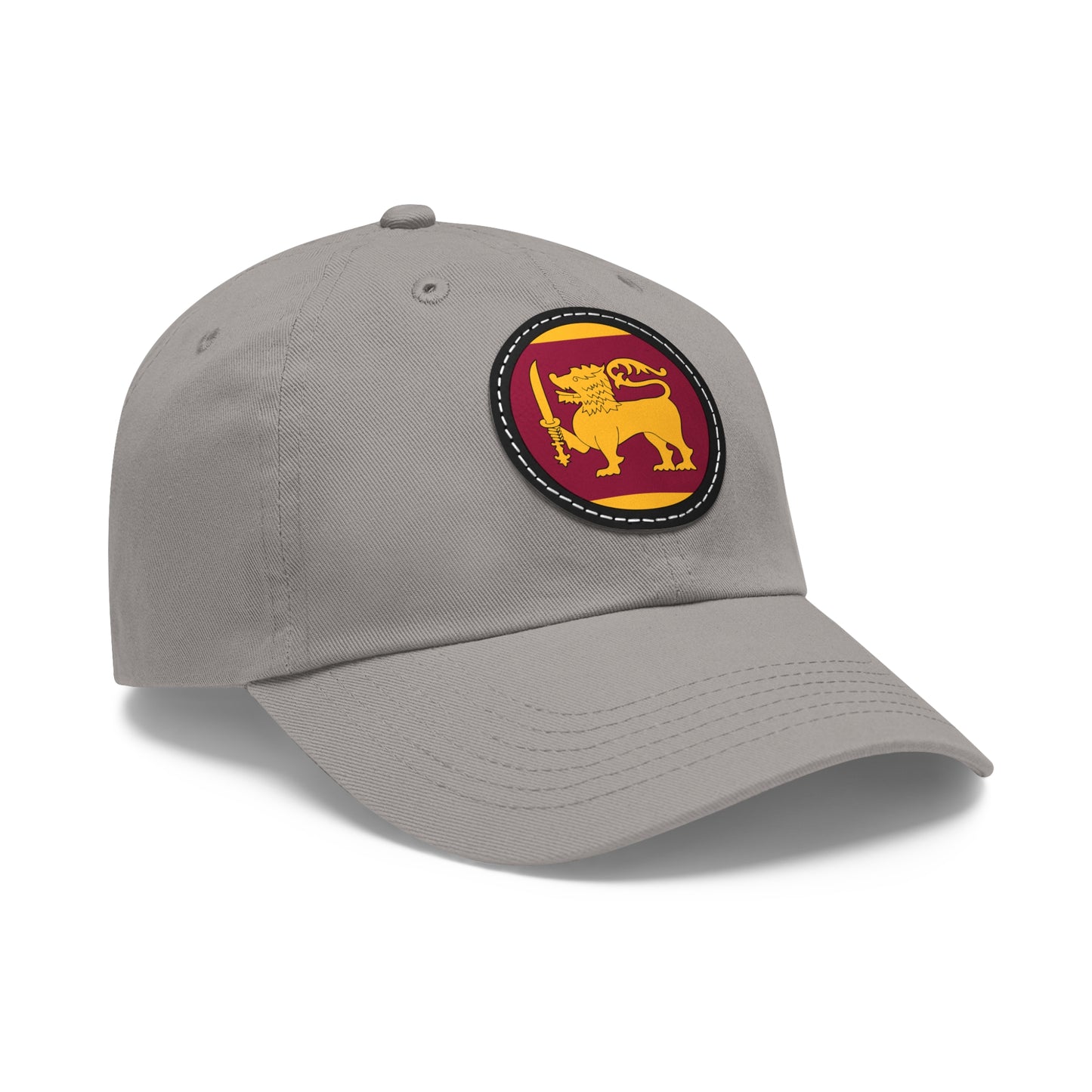 Hat / Cap with Leather Patch (Round) Sri Lanka Flag