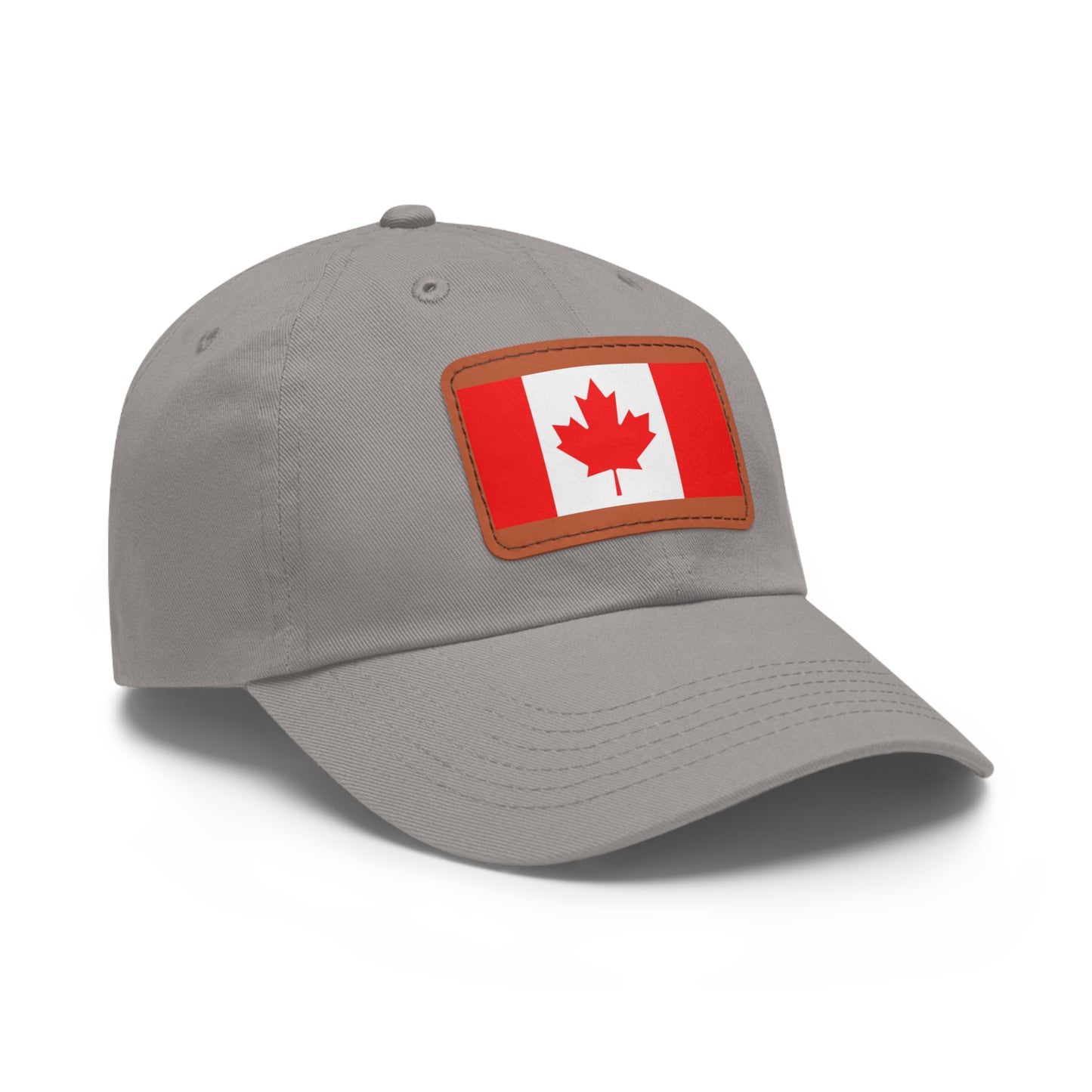 Hat / Cap with Leather Patch (Rectangle) Canada Flag