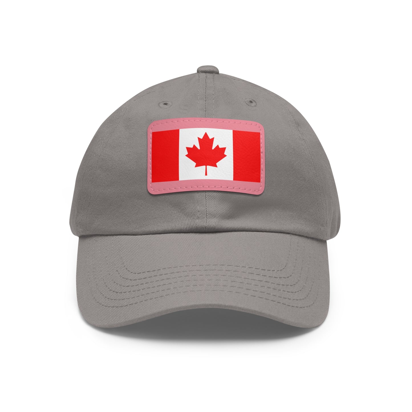 Hat / Cap with Leather Patch (Rectangle) Canada Flag