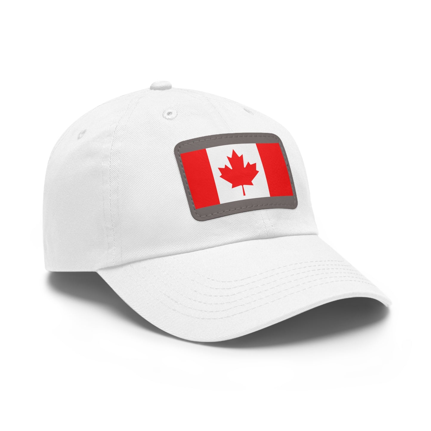 Hat / Cap with Leather Patch (Rectangle) Canada Flag