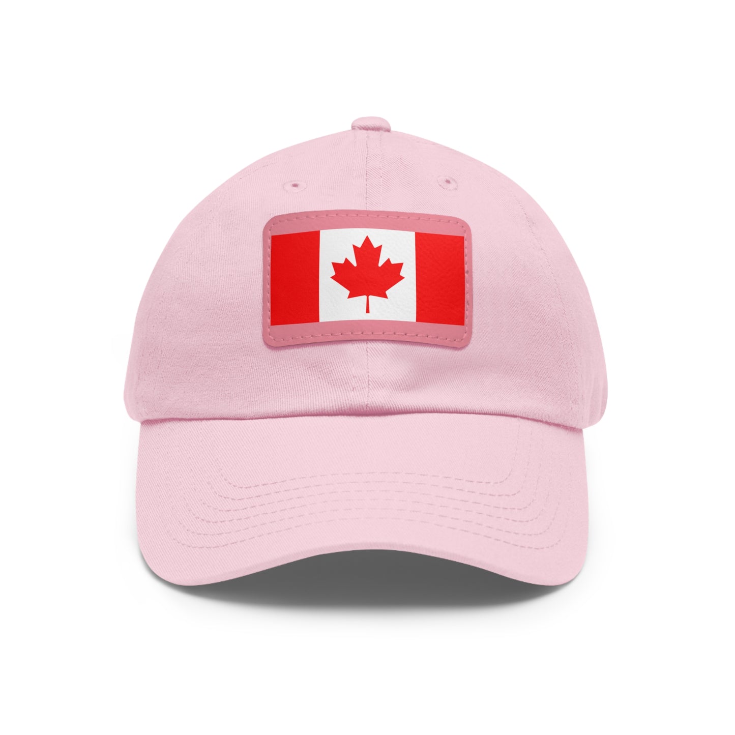 Hat / Cap with Leather Patch (Rectangle) Canada Flag