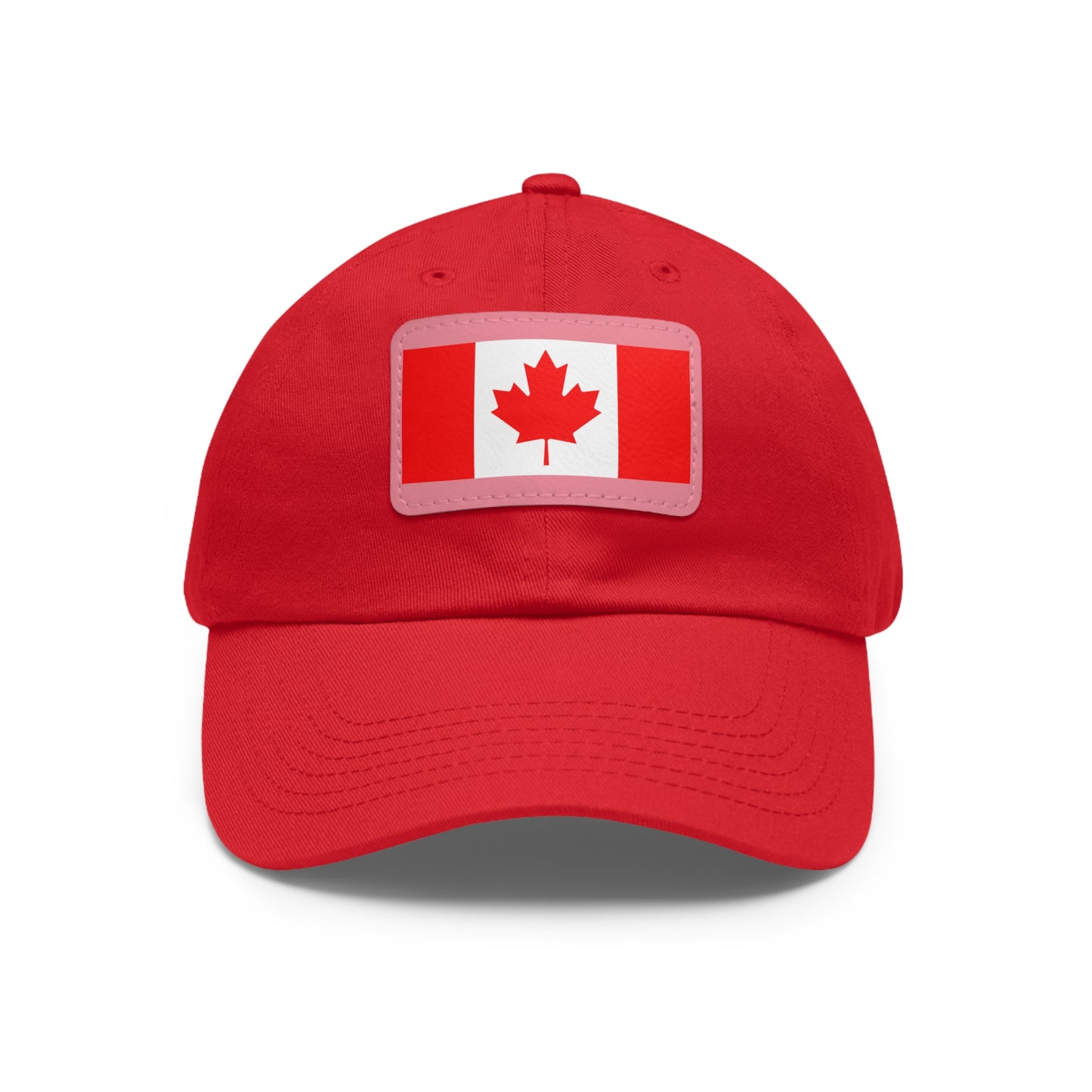 Hat / Cap with Leather Patch (Rectangle) Canada Flag