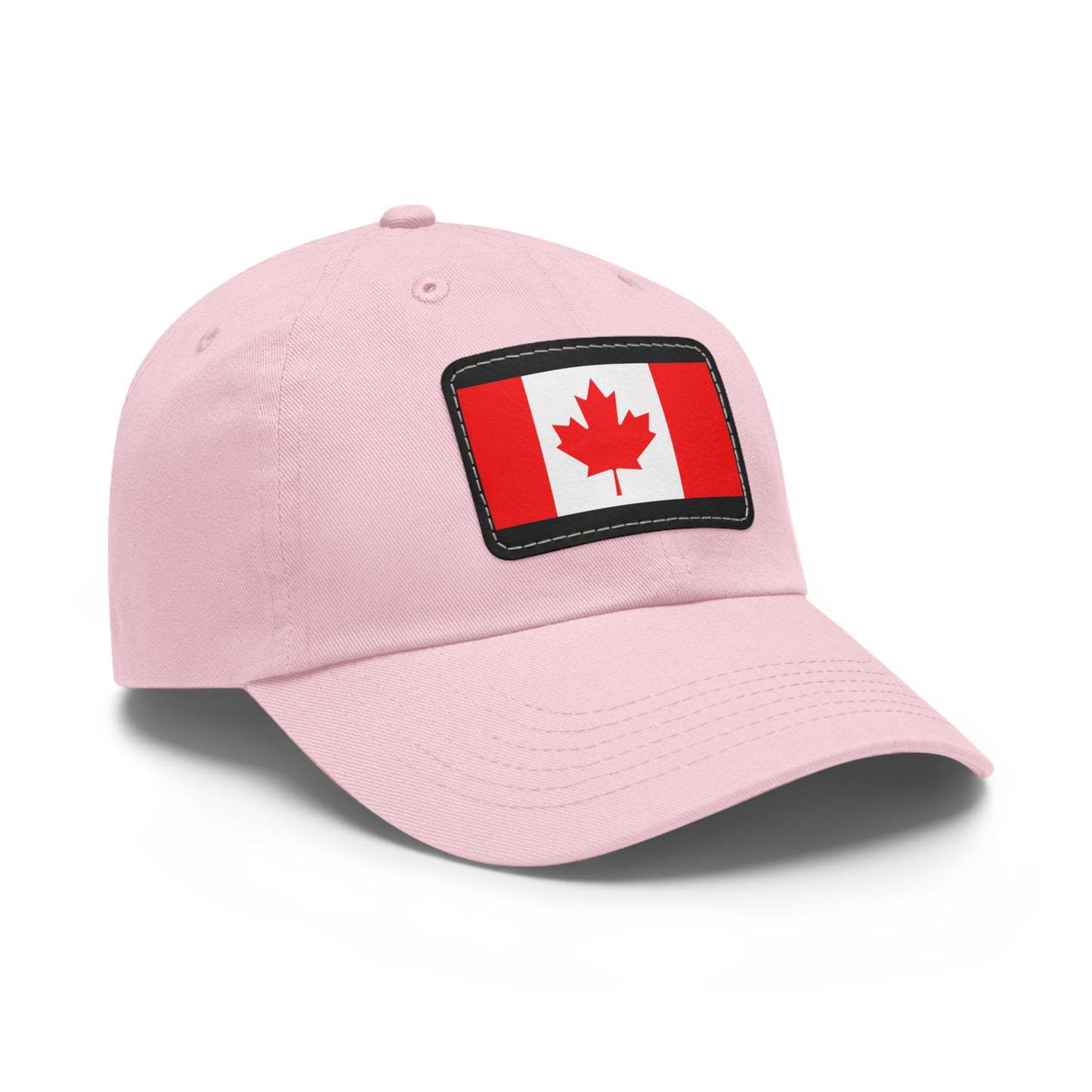 Hat / Cap with Leather Patch (Rectangle) Canada Flag