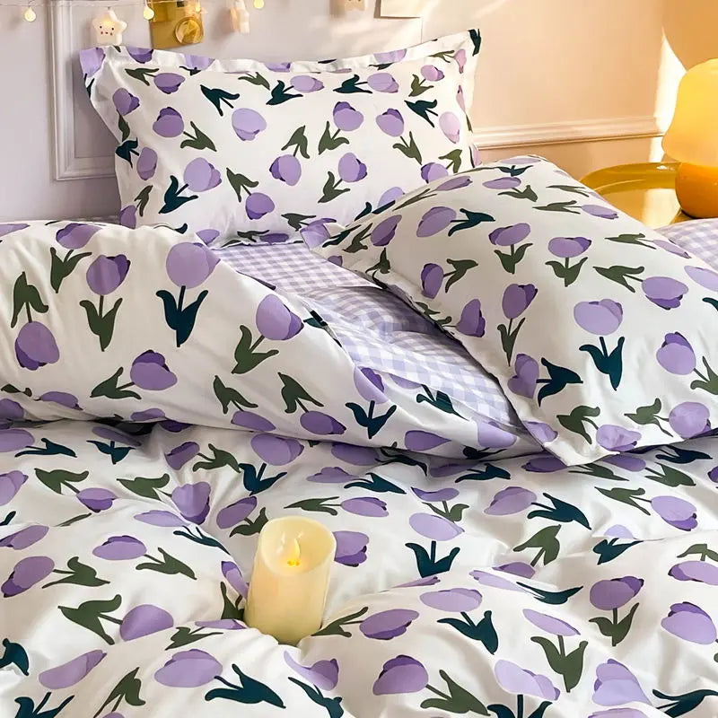 Purple Tulip Fashion Duvet Cover Sets